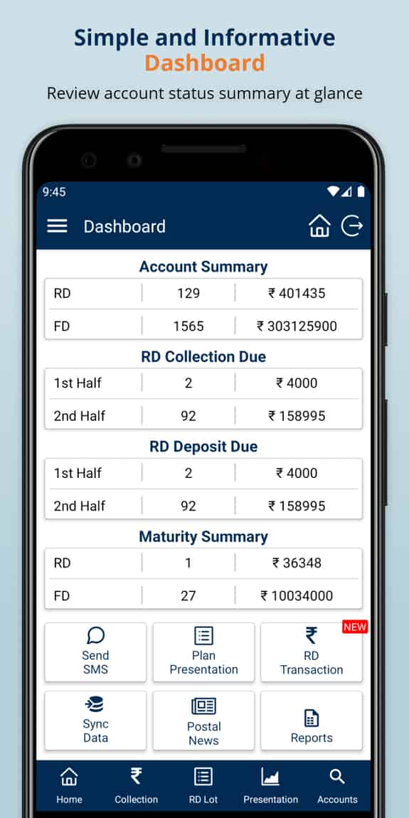 simple dashboard with quick summary for dop agent